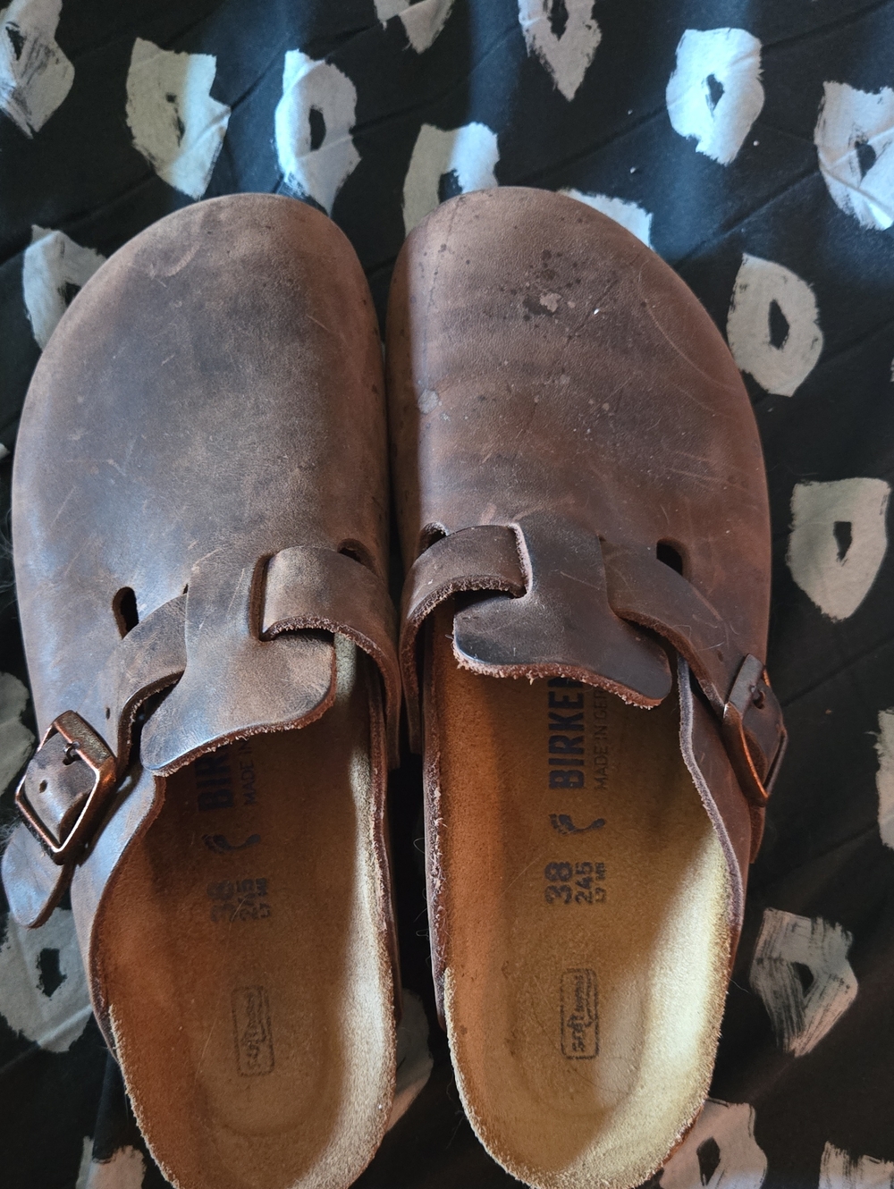 Birkenstock Brown Leather Boston Clogs - Women's Sandals